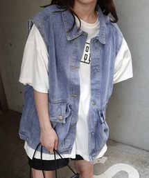 CORNERS | オーバーサイズデニムベスト(ベスト)