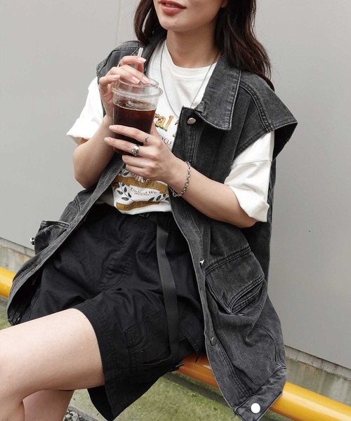 CORNERS（コーナーズ）の「オーバーサイズデニムベスト（ベスト