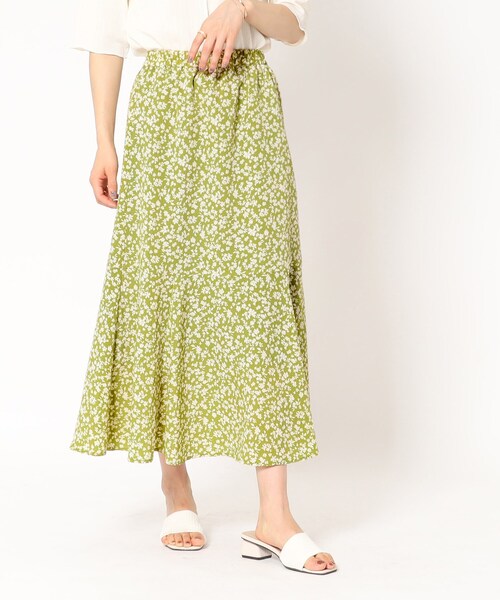 DRESKIP(ドレスキップ)の「◆女性らしさが光る フラワープリント マーメイドスカート(スカート・レディース・ベージュ系その他3/ライトイエロー系1/ブラック系・04/02/03)」の6枚目の写真