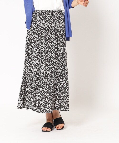 DRESKIP(ドレスキップ)の「◆女性らしさが光る フラワープリント マーメイドスカート(スカート・レディース・ベージュ系その他3/ライトイエロー系1/ブラック系・04/02/03)」の12枚目の写真