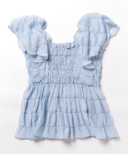 flower（フラワー）の「シアーパピヨンブラウス（シャツ/ブラウス・レディース・ブルー/アイボリー・FREE）」の13枚目の写真