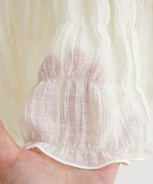 flower（フラワー）の「シアーパピヨンブラウス（シャツ/ブラウス・レディース・ブルー/アイボリー・FREE）」の18枚目の写真