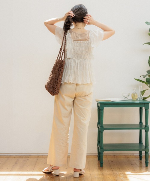 flower（フラワー）の「シアーパピヨンブラウス（シャツ/ブラウス・レディース・ブルー/アイボリー・FREE）」の14枚目の写真