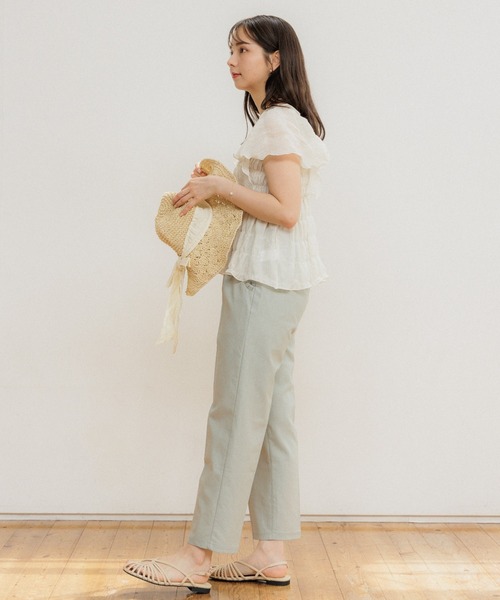 flower（フラワー）の「シアーパピヨンブラウス（シャツ/ブラウス・レディース・ブルー/アイボリー・FREE）」の20枚目の写真