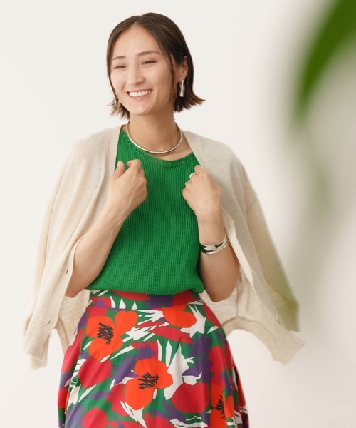 Mia (ミア)の「ノースリーブプルオーバー(サマーニット)(ニット/セーター・レディース・チャコールグレー/カーキブラウン/グリーン・FREE)」の22枚目の写真