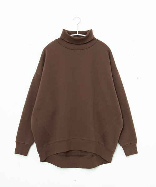 for/c(フォーシー)の「裏起毛リブハイネック【USAコットン】(Tシャツ/カットソー・レディース・ブラウン/アイボリー・M/L/LL)」の19枚目の写真