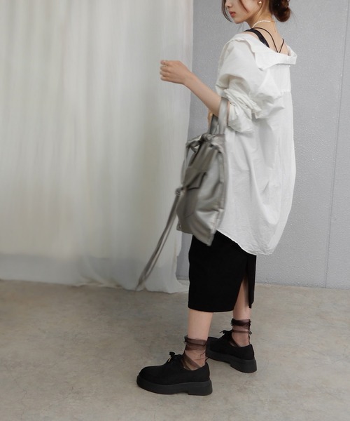 レースアップ　モカシンシューズ セール】レースアップモカシンシューズ（ローファー）｜minia