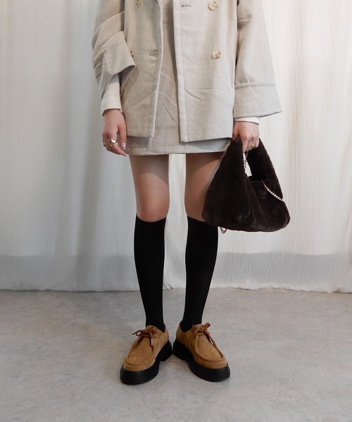 minia（ミニア）の「レースアップモカシンシューズ（モカシン