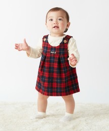 HOT BISCUITS（ホットビスケッツ）の「チェック柄 裏毛パイル ジャンパースカート（スカート・キッズ）」