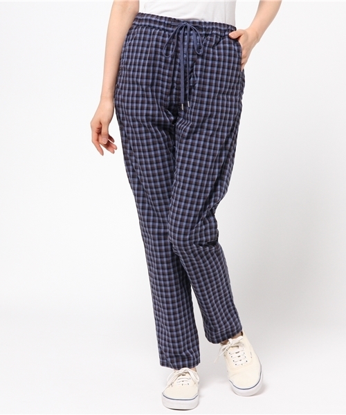 delave(デラヴェ)の「delave ピーチチェック パジャマパンツ(その他パンツ・レディース・ブルー系その他/ブラック系その他・MEDIUM/X-SMALL)」の2枚目の写真