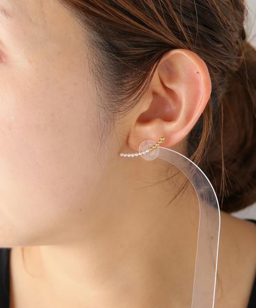 Spick & Span（スピックアンドスパン）の「【jour couture / ジュール クチュール】ゴールドMIXピアス（ピアス（両耳用）・レディース・ゴールド・FREE）」の6枚目の写真