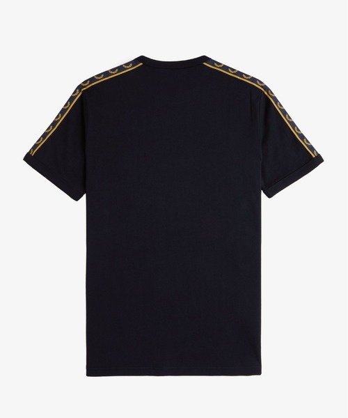 ★英国発*FRED PERRY*新作*コントラストカフTシャツ/BLACK★ Metallic Laurel Wreath T-Shirt(10 102：BLACK): | FRED PERRY