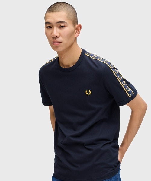セール】Contrast Tape Ringer T-Shirt／コントラストテープ