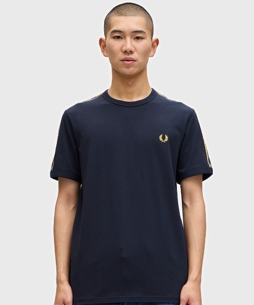 セール】Contrast Tape Ringer T-Shirt／コントラストテープ