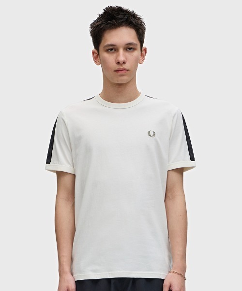 ★英国発*FRED PERRY*新作*コントラストカフTシャツ/BLACK★ ☆英国発*FRED PERRY*新作*コントラストカフTシャツ/BLACK