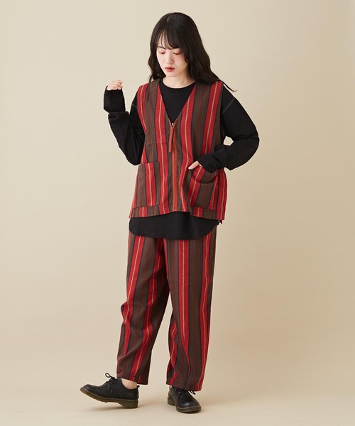 CUBE SUGAR（キューブシュガー）の「インレー裏毛スウェットクルーネックインナー（Tシャツ/カットソー・レディース・ブラック/パープル/ホワイト/オレンジ・M）」の10枚目の写真