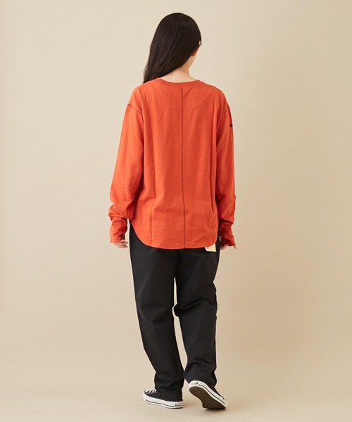 CUBE SUGAR（キューブシュガー）の「インレー裏毛スウェットクルーネックインナー（Tシャツ/カットソー・レディース・ブラック/パープル/ホワイト/オレンジ・M）」の17枚目の写真