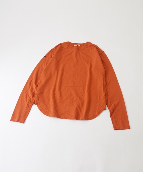 CUBE SUGAR（キューブシュガー）の「インレー裏毛スウェットクルーネックインナー（Tシャツ/カットソー・レディース・ブラック/パープル/ホワイト/オレンジ・M）」の22枚目の写真