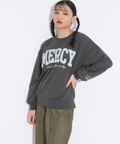 PINK-latte（ピンクラテ）の「◇【130サイズあり】カレッジロゴ