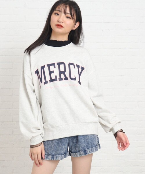 PINK-latte（ピンクラテ）の「◇【130サイズあり】カレッジロゴ