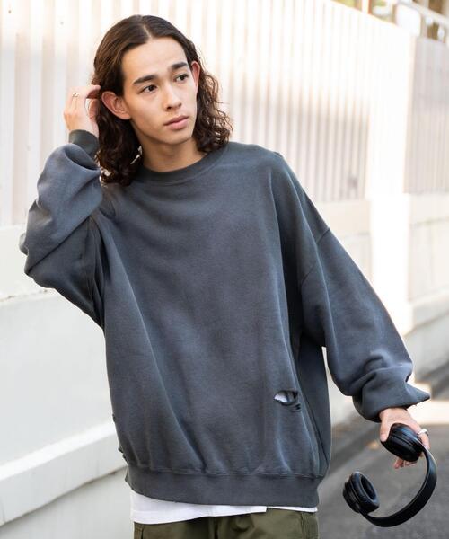 WEGO(ウィゴー)の「WEGO/ヴィンテージライクダメージプルオーバー(スウェット・メンズ・ブラック系その他・MEDIUM/LARGE)」の17枚目の写真