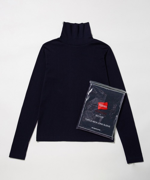 Hanes for BIOTOP 2024AW 別注スエードニットL/S Tシャツの国内