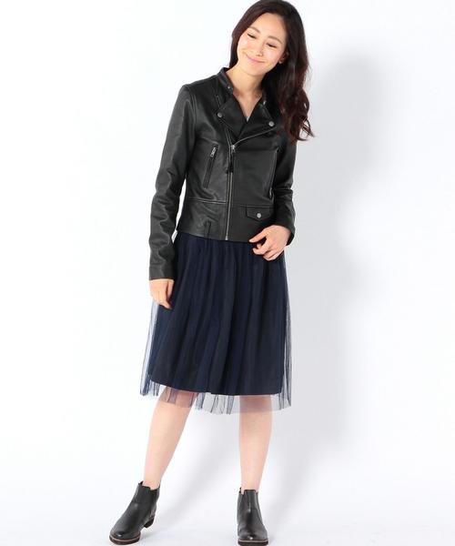 coen（コーエン）の「リバーシブルチュールフレアスカート◆（スカート・レディース・ネイビー/オリーブ・MEDIUM/LARGE）」の10枚目の写真