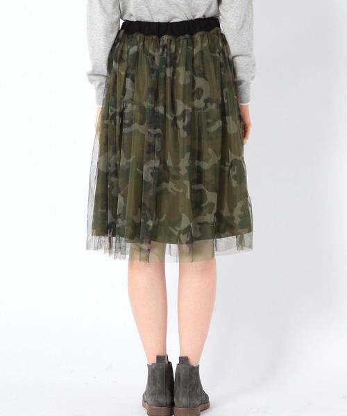 coen（コーエン）の「リバーシブルチュールフレアスカート◆（スカート・レディース・ネイビー/オリーブ・MEDIUM/LARGE）」の4枚目の写真