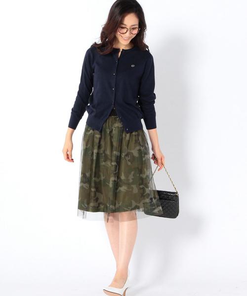 coen（コーエン）の「リバーシブルチュールフレアスカート◆（スカート・レディース・ネイビー/オリーブ・MEDIUM/LARGE）」の8枚目の写真