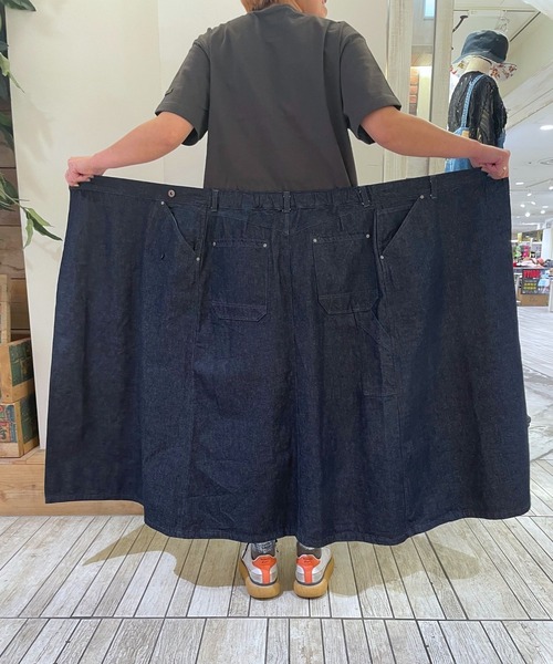 OLD BETTY'S(オールドベティーズ)の「【OLD BETTY’S】Denim Painter Wrap Skirt(スカート・レディース・インディゴブルー・FREE)」の13枚目の写真