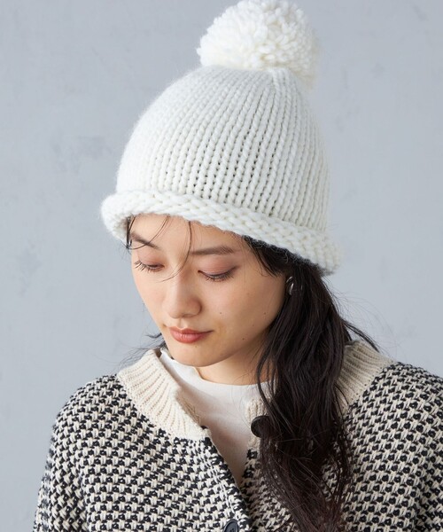 SHIPS（シップス）の「SANTELLI FRANCESCA:ニット帽 ◇（ニットキャップ/ビーニー・レディース・ナチュラル/グレー・ONE SIZE）」の9枚目の写真