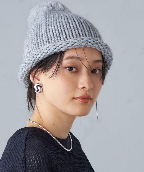SHIPS（シップス）の「SANTELLI FRANCESCA:ニット帽 ◇（ニットキャップ/ビーニー・レディース・ナチュラル/グレー・ONE SIZE）」の12枚目の写真