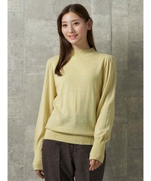 Perfect Suit FActory | イタリー糸　ハイネックニット　オフホワイト/イエロー/サックス/ネイビー/ワイン(ニット/セーター)