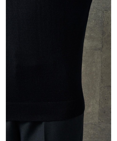 Perfect Suit FActory（パーフェクトスーツファクトリー）の「イタリー糸　ハイネックニット　オフホワイト/イエロー/サックス/ネイビー/ワイン（ニット/セーター・レディース・オフホワイト/サックスブルー/ワイン/イエロー/ネイビー・L/M/S）」の20枚目の写真