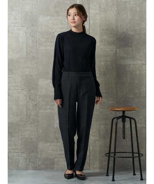 Perfect Suit FActory（パーフェクトスーツファクトリー）の「イタリー糸　ハイネックニット　オフホワイト/イエロー/サックス/ネイビー/ワイン（ニット/セーター・レディース・オフホワイト/サックスブルー/ワイン/イエロー/ネイビー・L/M/S）」の15枚目の写真