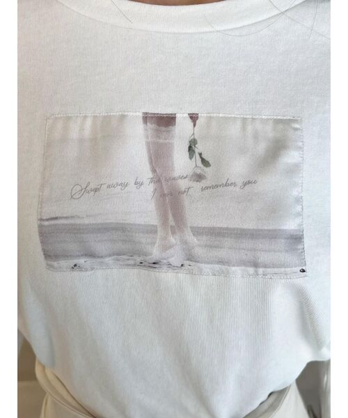 EATME（イートミー）の「ガーターデザインカットアウトTシャツ（Tシャツ/カットソー・レディース・オフホワイト/ブルー/ブラック・FREE）」の12枚目の写真