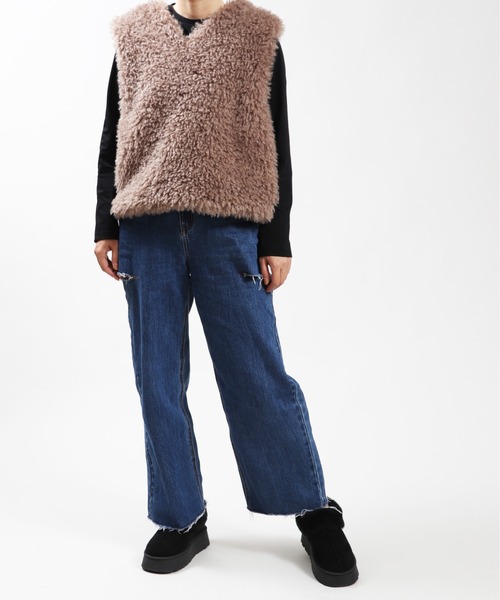 アンクルムートンブーツ