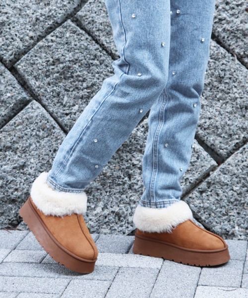 アンクルムートンブーツ