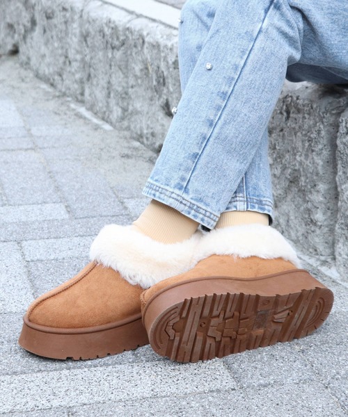 アンクルムートンブーツ