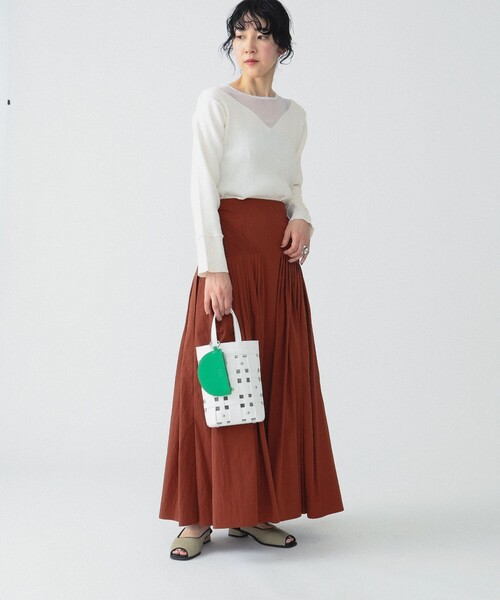 RBS(アールビーエス)の「RBS / キリカエ ギャザー スカート(スカート・レディース・ブラック/ダークブラウン・0/1)」の8枚目の写真