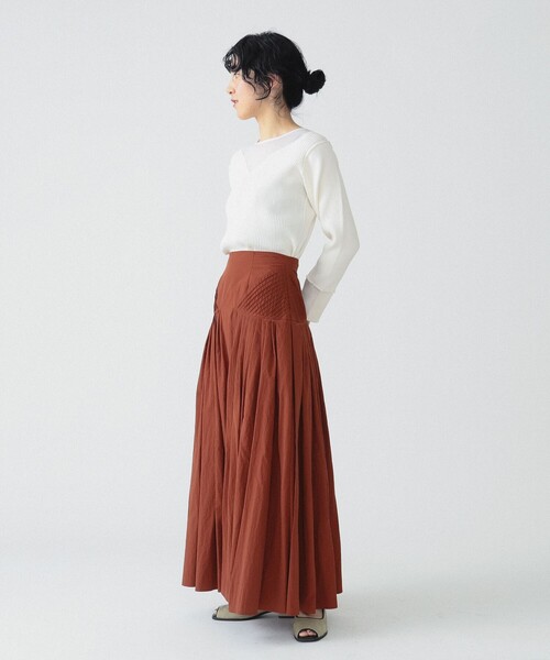 RBS(アールビーエス)の「RBS / キリカエ ギャザー スカート(スカート・レディース・ブラック/ダークブラウン・0/1)」の9枚目の写真