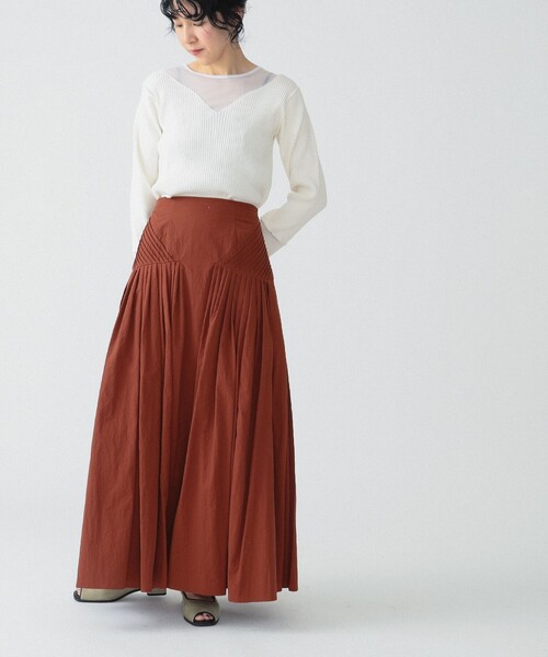 RBS(アールビーエス)の「RBS / キリカエ ギャザー スカート(スカート・レディース・ブラック/ダークブラウン・0/1)」の10枚目の写真