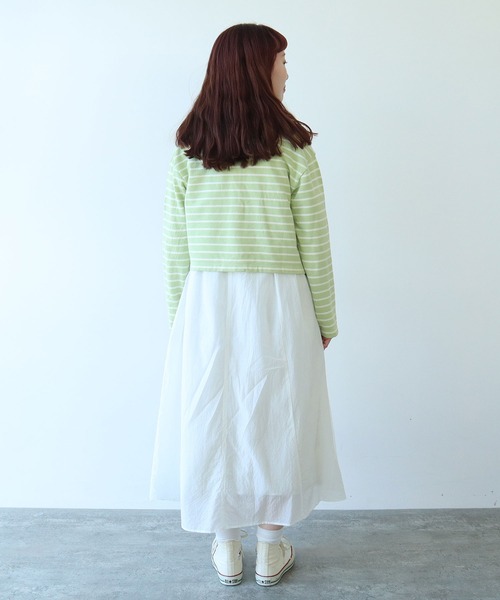 セール】裏毛ボーダーカーディガン（Tシャツ/カットソー