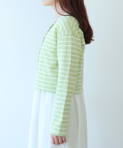 セール】裏毛ボーダーカーディガン（Tシャツ/カットソー