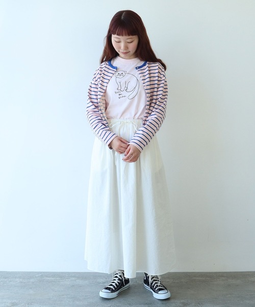セール】裏毛ボーダーカーディガン（Tシャツ/カットソー