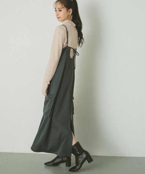 VANNIE U(ヴァニーユー)の「アウトポケットキャミワンピース(ワンピース・レディース・ブラック/グレー・FREE)」の20枚目の写真