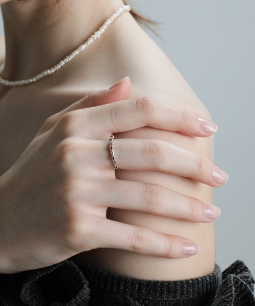 whim（ウィム）の「Tiny pink stones ring（リング・レディース・シルバー/ゴールド・FREE）」の7枚目の写真