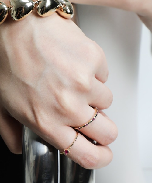 whim（ウィム）の「Tiny pink stones ring（リング・レディース・シルバー/ゴールド・FREE）」の9枚目の写真