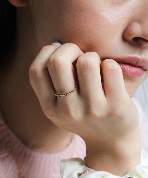 whim（ウィム）の「Tiny pink stones ring（リング・レディース・シルバー/ゴールド・FREE）」の10枚目の写真