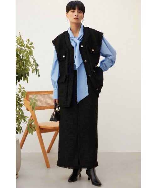 crie conforto（クリーコンフォルト）の「ミックスツイードジレ